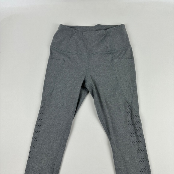 Members Mark Everyday Perforated Leggings Womens Small Gray - Picture 3 of 10